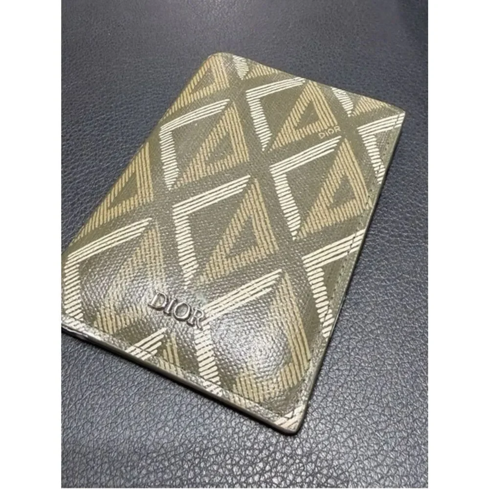 DIOR Homme - Men’s Bifold CD Diamond Card Holder Green